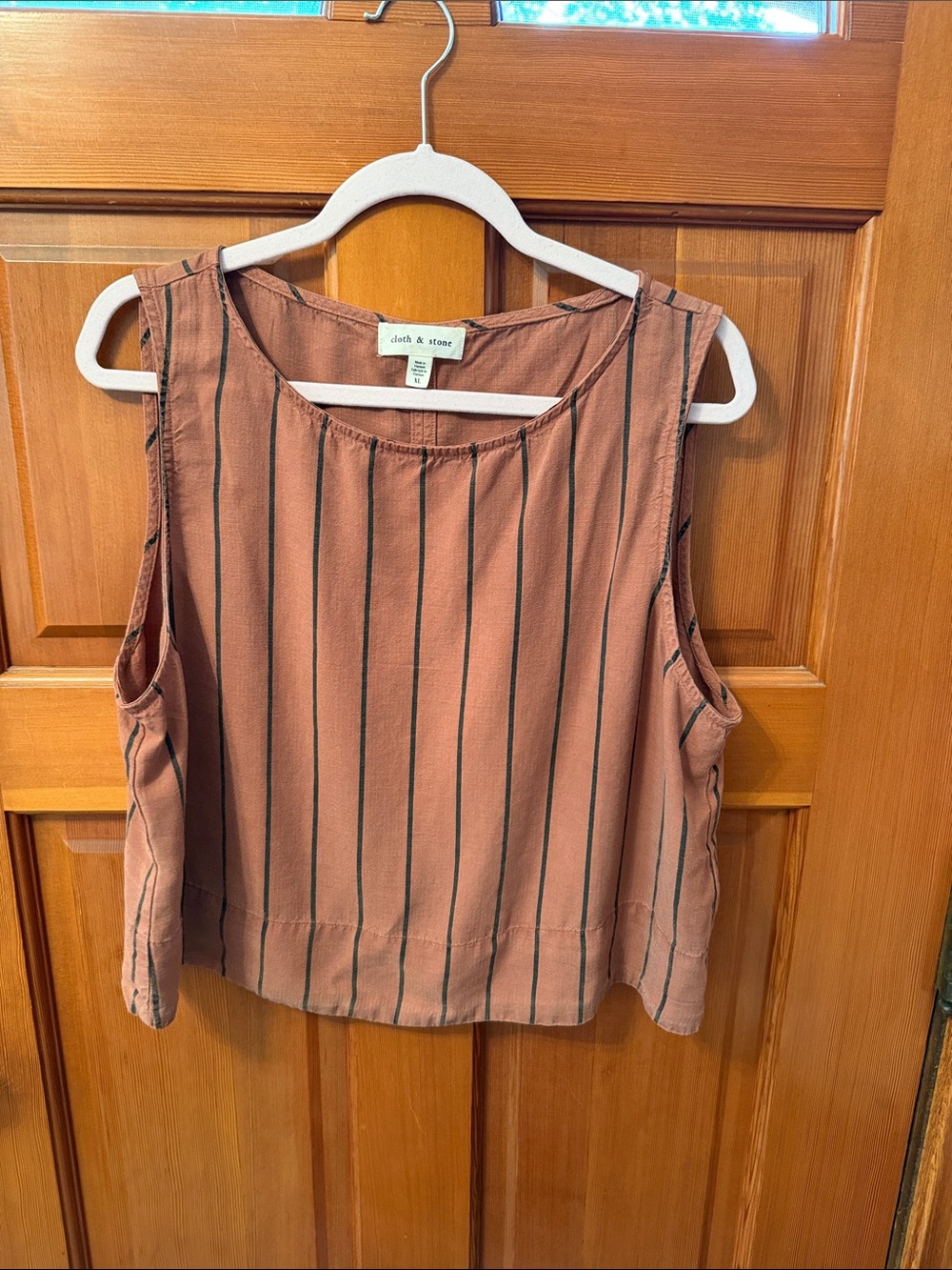 Anthropologie Cloth & Stone Rust from Oversized Sleeveless Summer Top